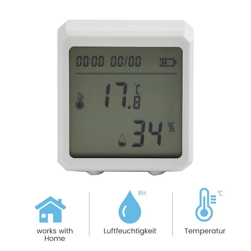 Für ZigBee Für Tuya Thermometer Hygrometer Digitales Feuchtigkeitsmessgerät mit App-Benachrichtigung