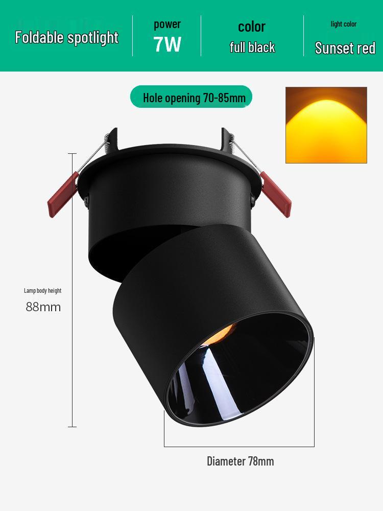 Adjustable Surface-Mounted Spotlight for Home and Shop Lighting
