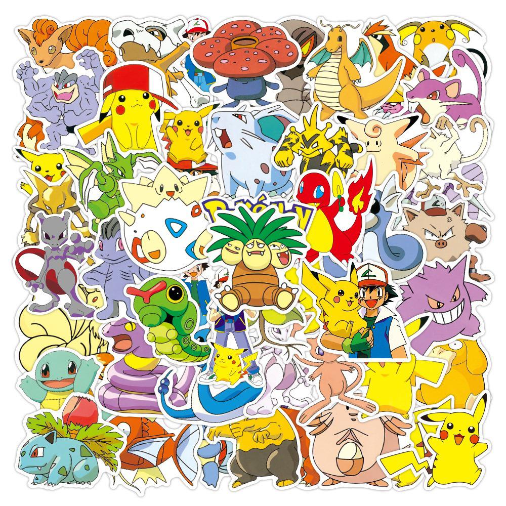 200-Piece Japanese Anime Pokemon Car & Suitcase Graffiti Stickers Set