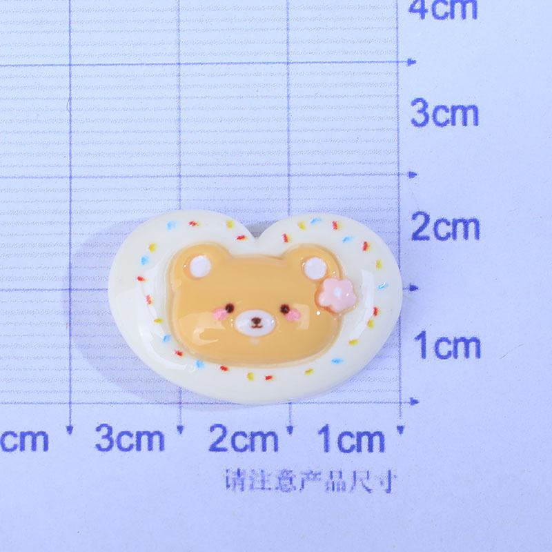 10Pcs New Cute Resin Cartoon Bear Series Flat Back Home Decor Parts Embellishments For Hair Bows Accessories