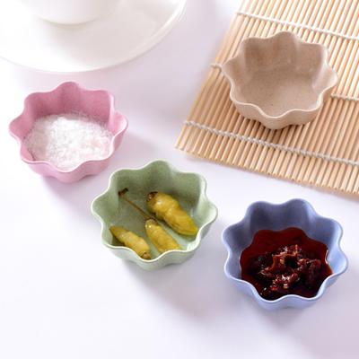 Blume Herz Runde Teller Form Essig Gewürz Untertassen Snack Platte Geschirr