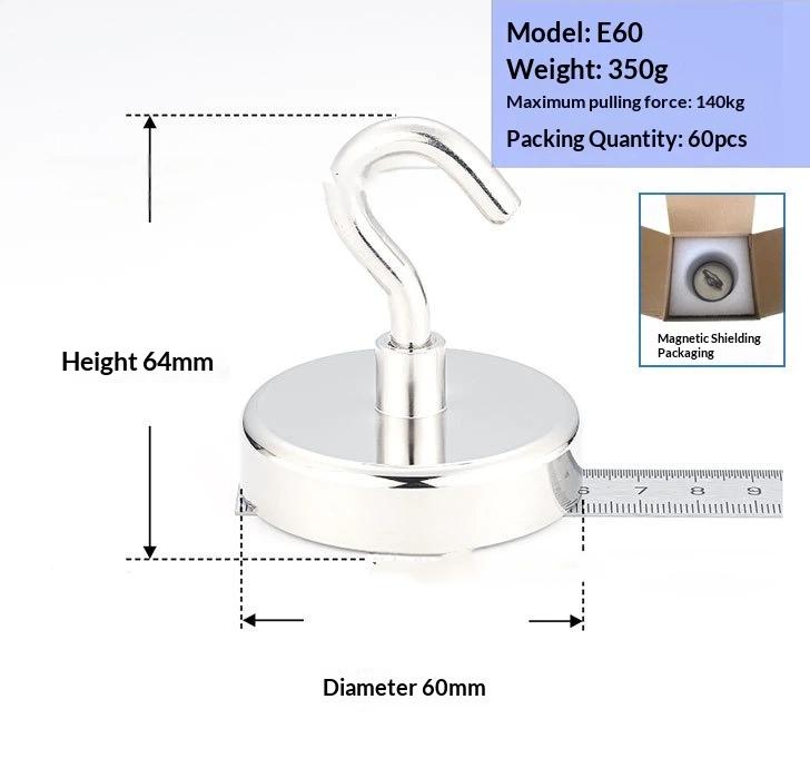 Magnetic Hooks Strong Grip Premium Electroplated Finish No Drill Hooks for Kids Room Toy Hanging Wall Decor Organizer Supplies