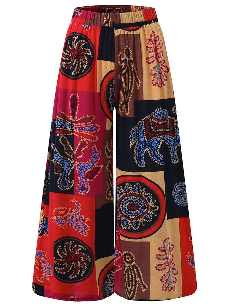 Women's Loose Printed Casual Pants