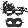 Set of 2 Elegant Party Masks Accessory Luxurious His And Hers Half Face Jazz Masks For Costume Balls And Themed Events