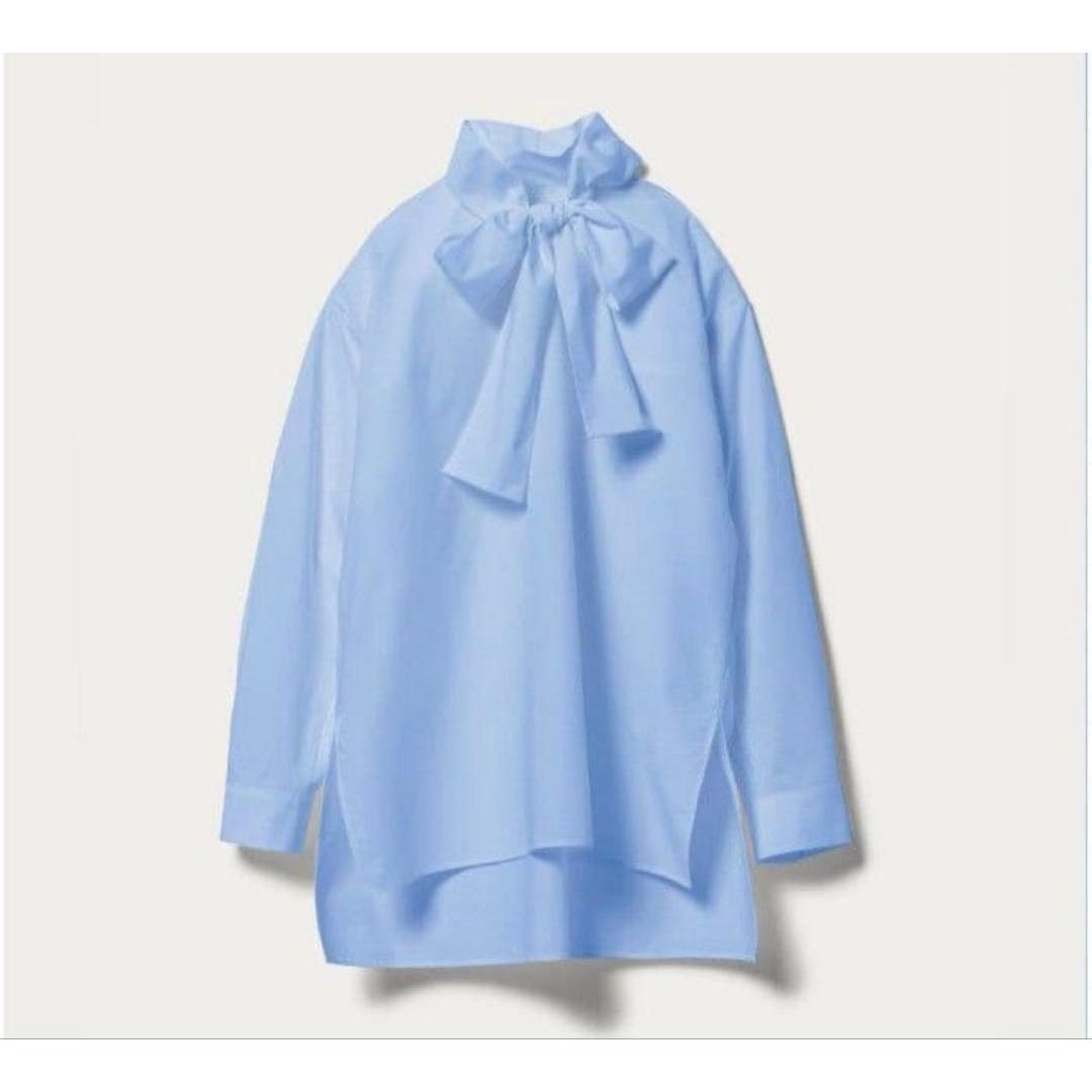 United Arrows Bowtie Ribbon Blouse Blue IENA Iena Drawer
