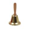 Metal Christmas Hand Call Bell with Wooden Handle Simple Service Dinner Bell for Wedding Party School Office