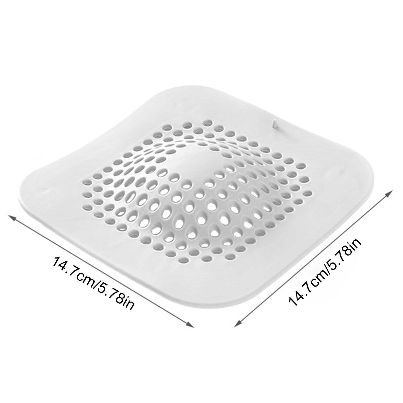 

Silicone Floor Drain Anti Clogging Hair Catcher With Stopper Pad Bathroom Floor Drain Cover Sink Filter for Bathroom Kitchen білий