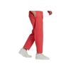 Adidas Originals Pure Color Logo Embroidery Striped Elastic Waist Knit Sports Pants Men Bottoms Pink HC8604