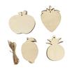 32Pcs Unfinished Wood Fruit Shapes Blank Discs Crafts Home Decoration Wooden Pieces Slices for DIY