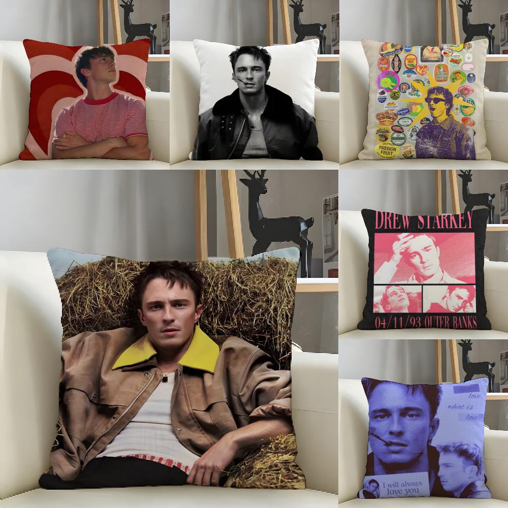 Cool Male Actor D-Drew Starkeys 2 Pillow Case Natural Linen Pillow Case Double-Sided Decor Sofa Pillowcase Home Decor