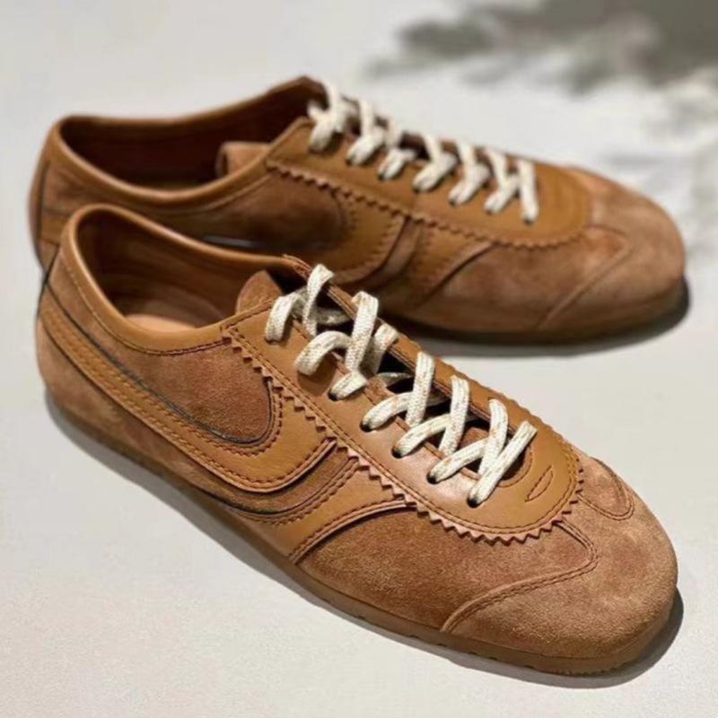 [Ziyan] Sports shoes women's new color matching retro casual and comfortable flat-bottomed lace-up German training shoes in the summer of 2025