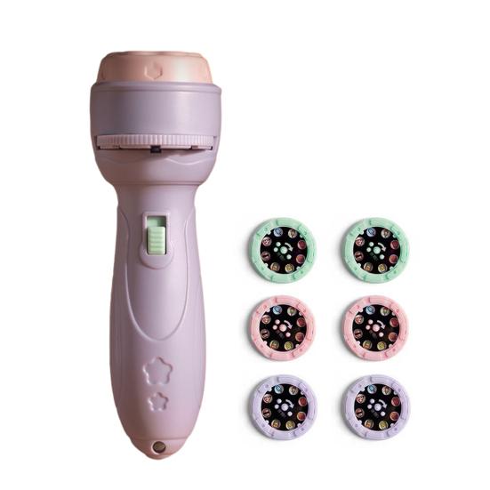 Kids Projector Flashlight Toy with 48 Images & 6 Discs Educational Storytelling Light for Early Learning & Bedtime Imaginative Play Flashlight Toy