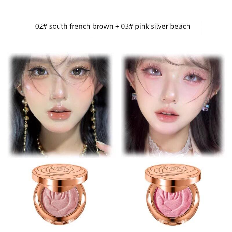 Zhao Lusi's Same Style [Best-Selling Three-In-One Blush] Age-Reducing Blush, Highlighter, Eyeshadow, and Contouring All-In-One Palette New Model