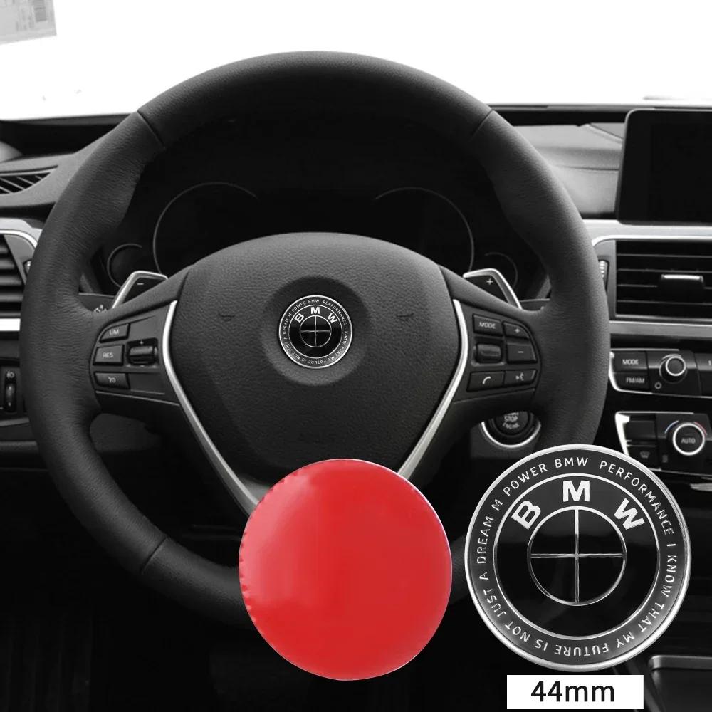 Hot For BMW M 44/46mm Car Badge Steering Wheel Sticker Emblem Replacement Auto Decoration For BMW M E90 E91 E92 F07 F10 F15 F16 F20 F30 G30 X5 jo55