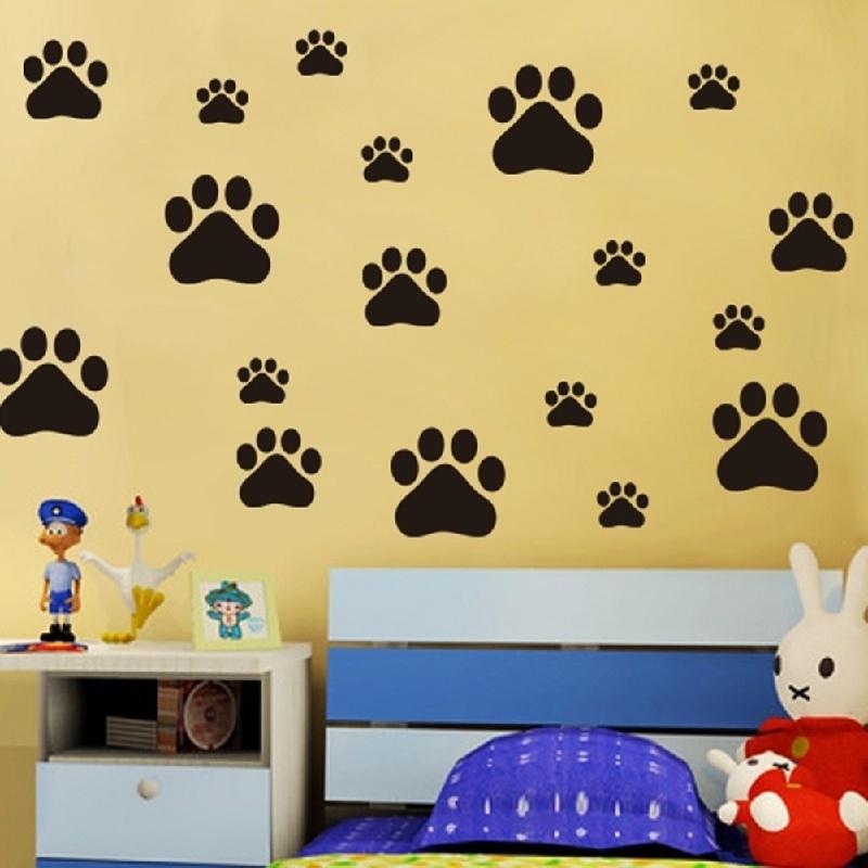

Dog Paw Print Decals Pet Animal 1.5 or 2.5 Wall Window Floor Stickers Big Set