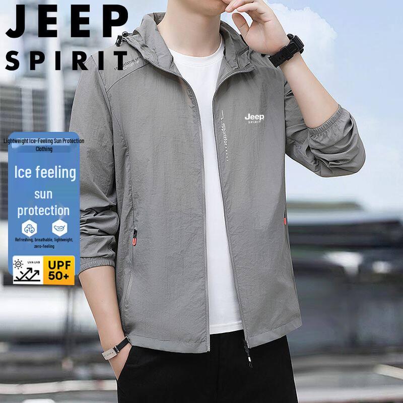 JEEP SPIRIT Men s Lightweight Ice-Feel Sun Protection Jacket XL