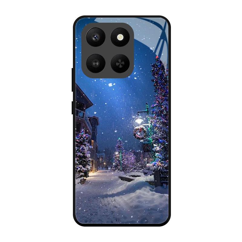 Christmas Painted Case For Honor 400 200 90 70 50 Lite Pro Tempered Glass Back Cover For Honor 400 200 Smart Shell Fundas Bumper