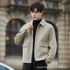 Waffel Freizeitjacke Herren Frühling und Herbst Premium Locker Kurz Revers Herren Oberteil