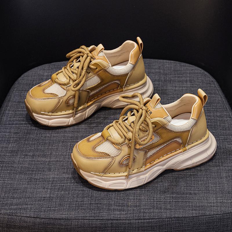 Lente en zomer nieuwe schoenen dames platform casual schoenen ademende mesh sneakers hardloopschoenen