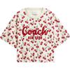 Cotton Cherry Print Short Sleeve T-Shirt Women Tops Red CZ502-REM
