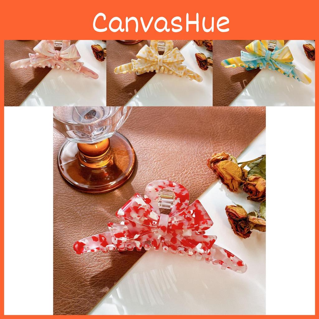 Fashionable Womens Hair Claw Clip In Sophisticated Acetate With Charming Bow Detail