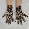 Sexy Leopard Short Warm Velvet Gloves Autumn Winter Lady Dance Dress Gloves Girls Mittens Party Accessories