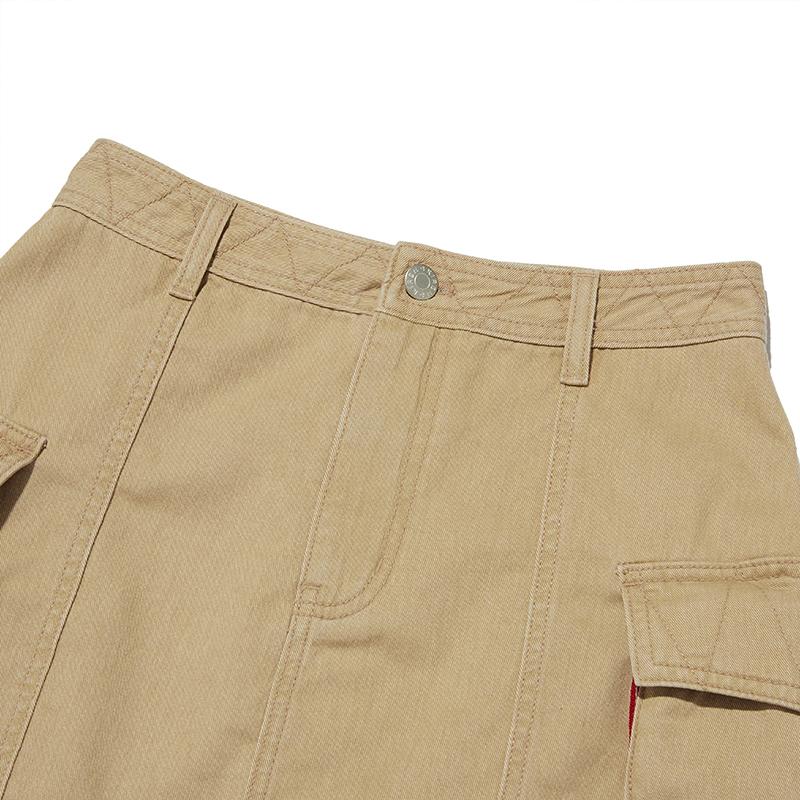 Kirsh Pigment String Point Cargo Skirt [Beige]