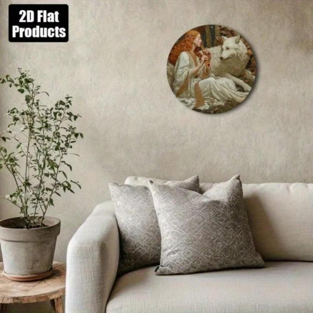 Vintage Wolf Celtic Metal Sign Bar Bedroom Decor Halloween Gift