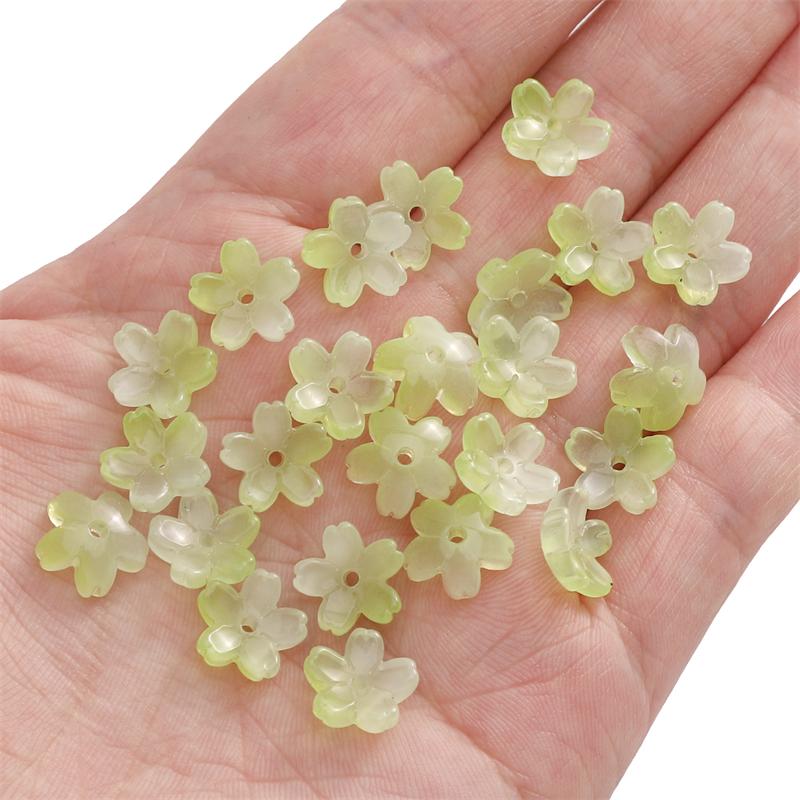 

10шт хрустальные бусины цветок свободные бусины-разделители для изготовления ювелирных изделий DIY браслет ожерелье 11mm светло-зеленый