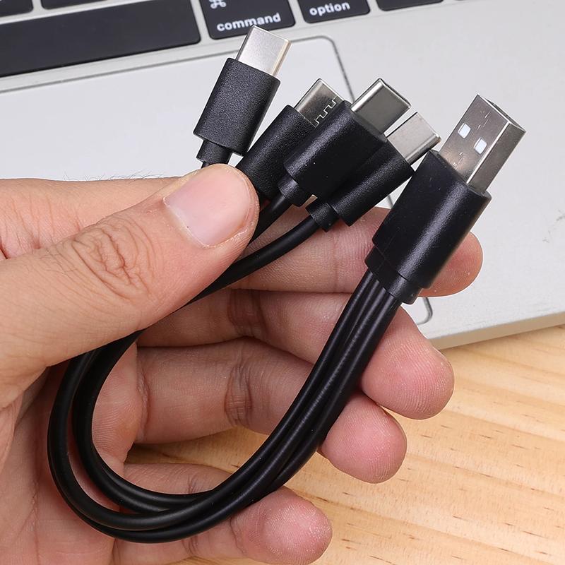 Short Cord 5V USB A C to Type C Multiple Charging Cable 4 in 1 Micro USB Splitter Adapter Cable 4 Port USB C PD Splitter Cable