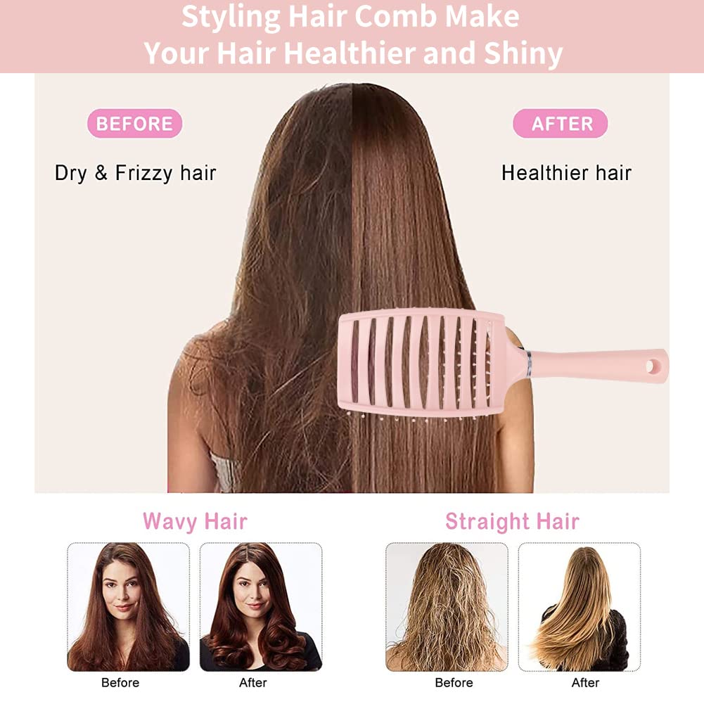 Hair Brush Scalp Massage Comb Hairbrush Women Wet Curly Detangle Hair Brush for Daily Hair Care Salon Hairdressing Styling Tool