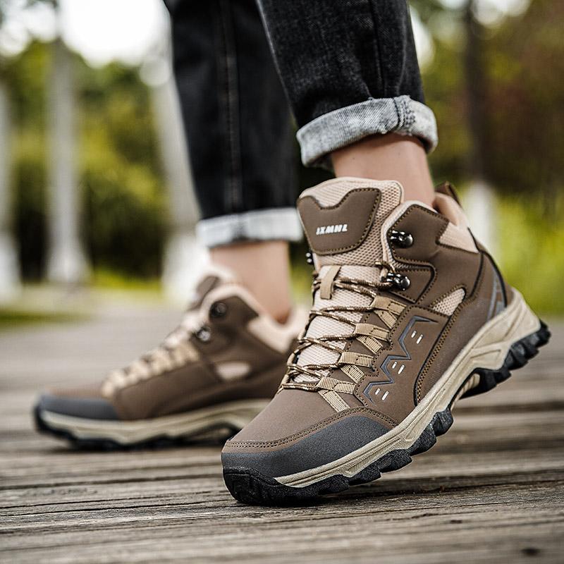 Unisex Outdoor Hiking Boots Men Breathable Waterproof Women Non Slip Lace Up Climbing Sneakers Trekking Hiking Shoes Large Size