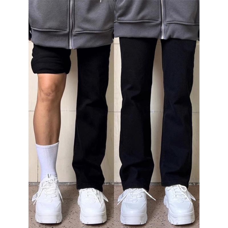 

Осенние джинсы прямого кроя черного цвета больших размеров для женщин - Стройнящие и свободные, для фигур типа груша , с узкими и широкими вариантами штанин L