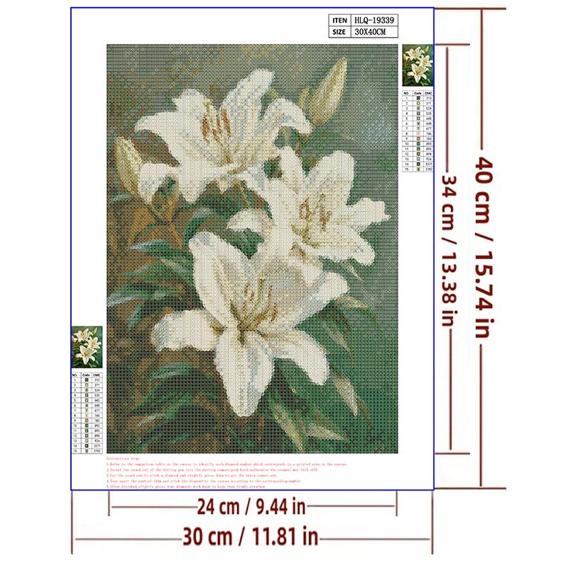 5d DIY Diamond Painting Cross Stitch Lily Handicrafts Plants Flowers Diamond Embroidery Mosaic Home Decor