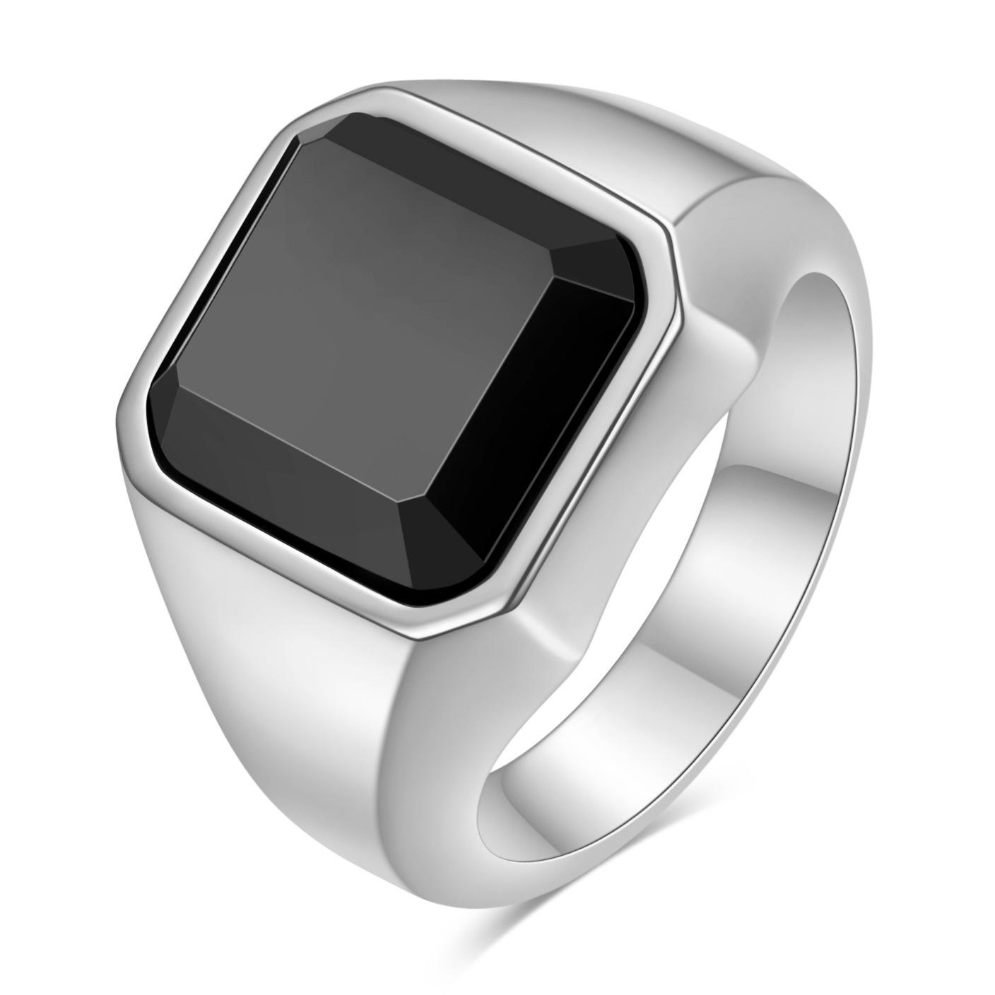 2026 Ring Trendy Fashion Simple 13MM Square Diamond-set Finger Temperament Versatile Ring no. 13