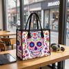 Mexican Sugar Skull Pattern Fashion Tote Bag Portable Casual Daily Shoulder Handbag for Outdoor Shopping Travel Use