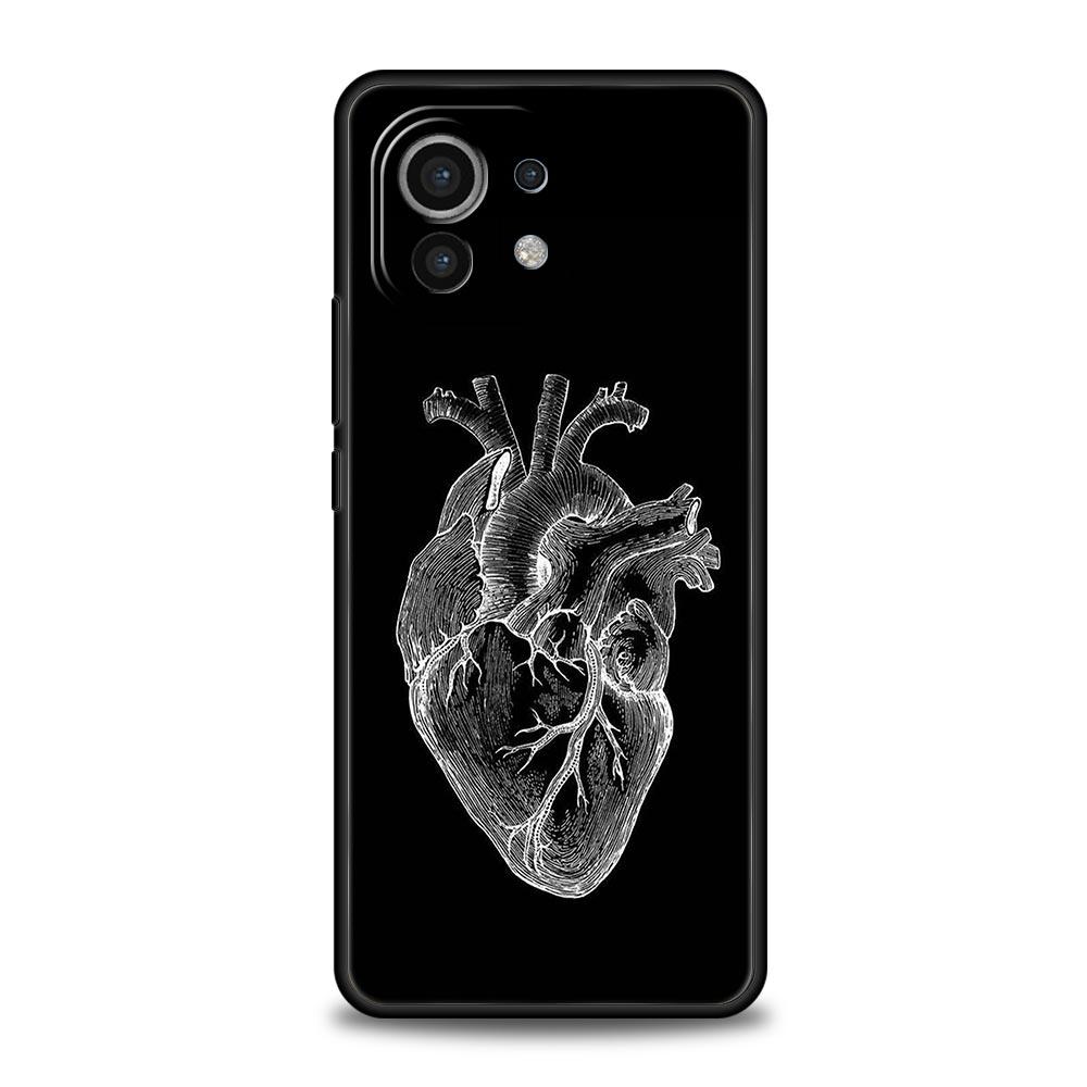 Phone Case For Xiaomi Mi 15 14 14T 13T 12T Pro 12 13 11 Lite 5G 11T X6 X5 Pro Soft TPU Cover Cardiovascular model Heart Medical