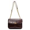 Autumn and Winter Chain Women's Bag, Shoulder Messenger Bag, Solid Color Simple Bag, Retro Casual Small Square Bag Women
