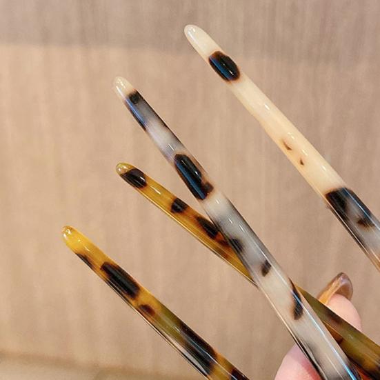 Hairpin U Shape Hair Jewelry Mini Women Leopard Hair Fork for Festival