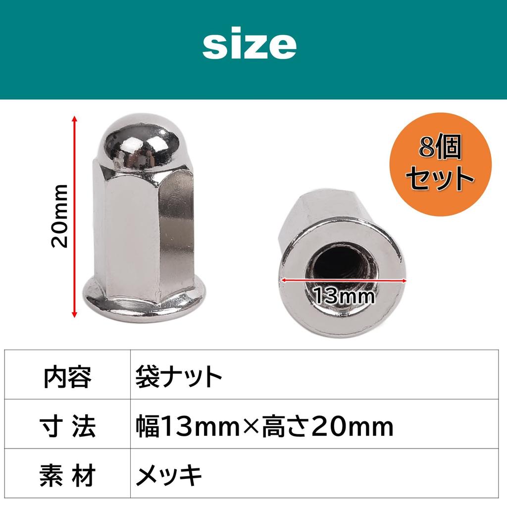 Lubonarie Flange Muffler Gasket Bag Nut Dome Bolt Nut Hex Screw Cover Acorn Nut