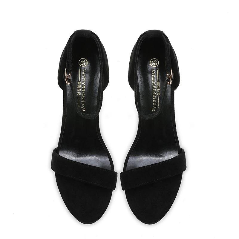 Damen Stiletto High Heel Plateau Sandalen mit Schnallenriemen, Größe 34-39