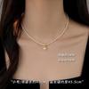 Minimalist Pearl Choker Necklace Women Handmade 3mm/4mm Warm White Imitation Chain Adjustable Length 385cm Or 405cm