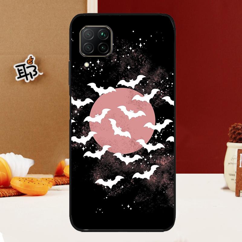 Gothic Horror Bats Full Moon For Huawei Nova 12i 3i 7i 8i 11i 9 10 SE Y60 Y61 Y70 Y72 Y73 Y90 Y91 P20 P30 P40 Lite Case