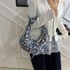 Sweet Flower Shoulder Bag Gentle Crossbody Bag Korean Bow Pleated Bag  Women