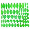Packung mit 40/50/60 Elegante Acryl-Anhänger Set Grüne Dekorative Perlen Mit Löchern DIY Basteln Schmuckkomponenten