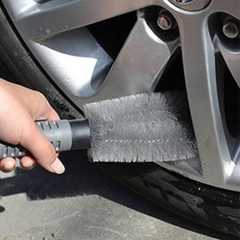 "Car Tire & Wheel Cleaning Brush for Steel Rims"