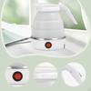 Foldable Electric Kettle Compact Water Boiling for Travel Hotels Offices White