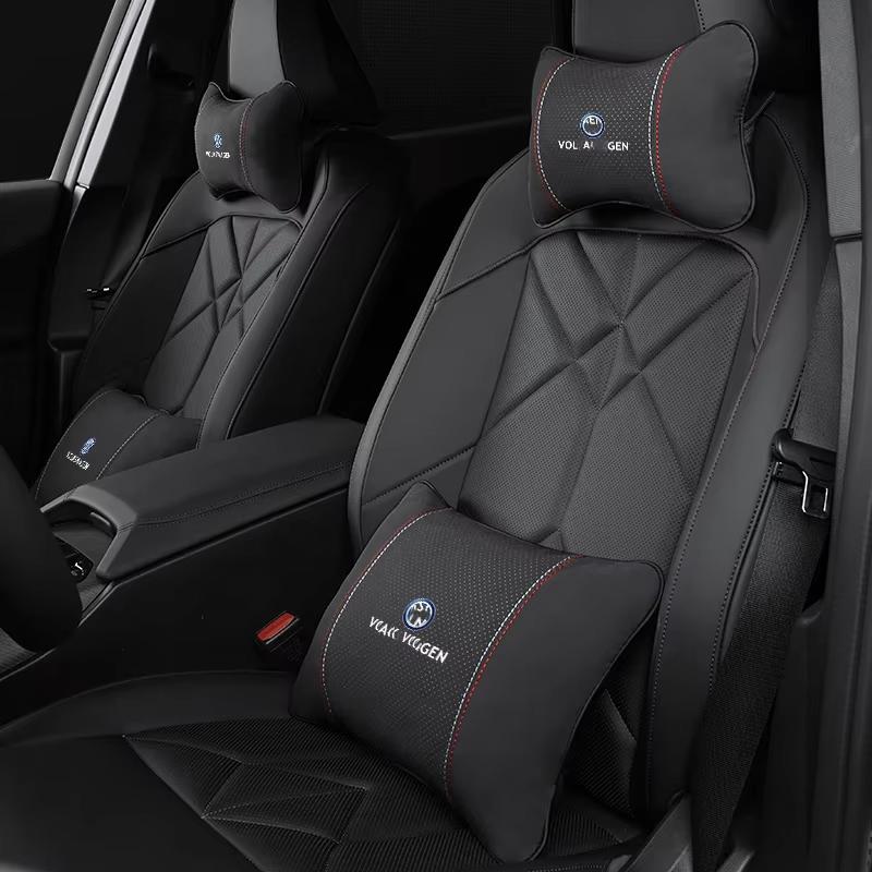 Hijk1 Car keychain/Car Headrest/Lumbar Support Auto Neck Pillow Waist Cushion For VW GTI Polo Golf MK7 Passat B6 Tiguan Jetta T-ROC B8