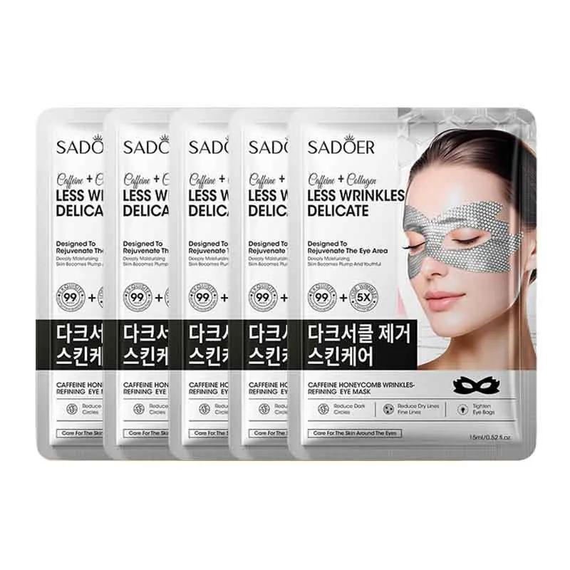 

SADOER Caffeine Golden Peptide Eye Mask Anti Dark Circle Moisturizing Anti Wrinkle Anti-aging Eye Patches Korean Skin Care 5PCS
