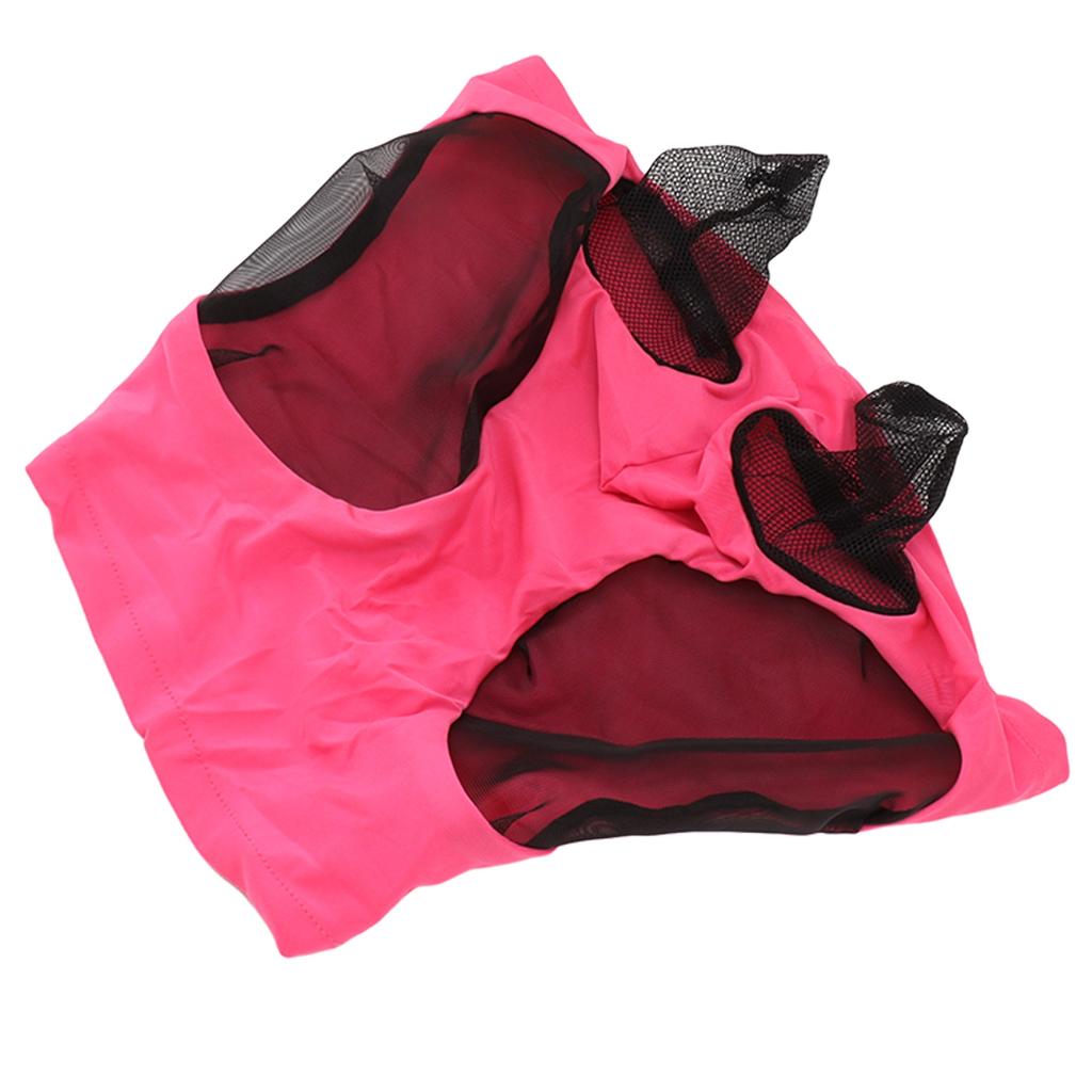 Pferde-Fliegenmaske aus Mesh, atmungsaktiv, elastisch, für Pferde, mit Ohrenschutz, Reiten